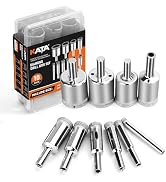KATA Diamond Hole Saw Kit: 10PCS Diamond Tile Drill Bits for Glass Bottles - Hole Saw Set Holesaw...