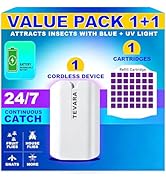Cordless Flying Insect Trap Indoor, 4000mAh Rechargeable UV Light Bug Catcher for Moths Gnats Fru...