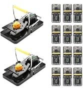 VORNVEXIS Mouse Traps Indoor for Home, Reusable Snap Traps for Mice, Easy to Set, No Touch Design...