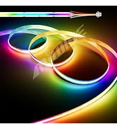RGB Smart IC COB LED Strip Light,20ft Color Chasing Flexible DC24V LED Tape Light,WS2811 Addressa...