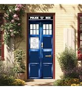 HOMETITUTE Blue Police Box Tardis Retro Peel Stick Door 30.3x78.7 Vinyl | Wall Cover Poster Decal...
