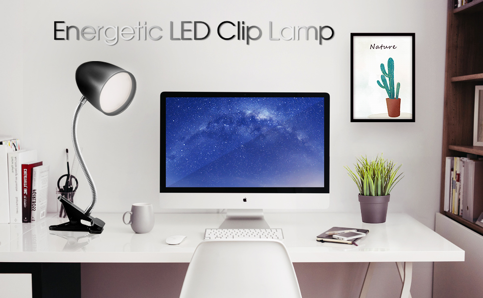 clip lamp black