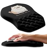 Armanza Ergonomic Slope Mouse Pad Wrist Support with Cross Massage Bulge,Integrated Memory Foam W...