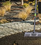 WORKPRO Lawn Leveling Rake, Heavy Duty Leveling Rake with 17” x 10” Ground Plate, Yard Leveling R...