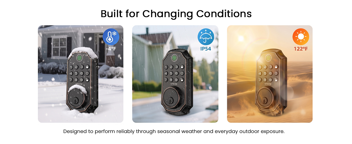 Adapt to different temperatures for deadbolt