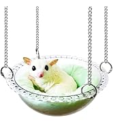 Sugar Glider Hammock for Cage, Transparent Hanging Bed for Clear Observation, All-Season Comfort ...