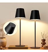 Kakanuo Cordless Table Lamp, 3 Color Stepless Dimming, 5000mAh Rechargeable Battery Powered, Outd...