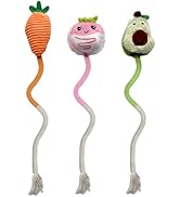 PetLike Cat Rope Toys for Indoor Cats, 3Pack Bite Resistant Cotton Kitten Chew Toys Catnip Cat Pl...