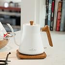 White Coulée Kettle on marble countertop