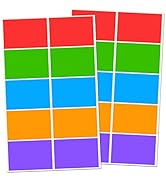 250 Pack, Colored Labels Stickers, for Moving Boxes - 5 Colors, 3" x 2"