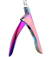 Professional Acrylic False Nail Clippers for Acrylic Nails, Rainbow Nail Tip Cutter Nail Manicure...
