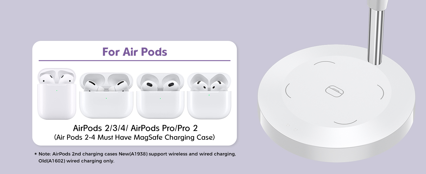 magsafe charger stand 3 in 1 charging station apple wireless iphone 16 15 14 13 12 watch airpods