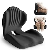 Ergonomic Seat Cushion, Office Chair Seat Cushions with L-Shaped Design, Memory Foam Orthopedic C...