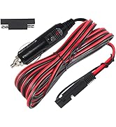 15FT Cigarette Lighter SAE Battery Extension Cable - 12v Cigarette Lighter Plug to SAE Quick Rele...