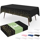 Smiry 3 Pack Dot Disposable Tablecloth, 54 x 108 Inch Waterproof Plastic Table Cloth, Decorative ...