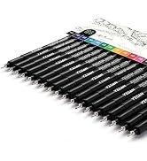 YISAN 18-Pack Colored Drawing Markers for Artists,Fineliner Pens,Micro-line Pens,11 Waterproof Ar...