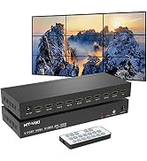 Video Wall Controller 3x3, MT-VIKI HDMI Video Wall Support 4K Input & 1080P HDMI Output for 9 TV ...