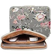 KAYOND Gery Rose Patten Canvas Water-Resistant 13.3 Inch Laptop Sleeve case for 12.5inch 13inch N...