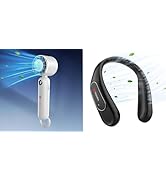 Hotsales Neck Fan and Portable Handheld Fan, 3 Speed USB Rechargeable Battery Operated Fan, Cooli...