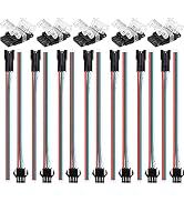 3 Pin Led Strip Connector, SUPERNIGHT 3 Pin Connector for WS2811 WS2812 WS2812B SK6812 LED Strip ...