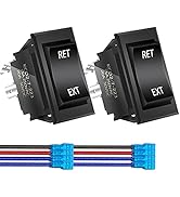 DaierTek Momentary RV Jack Rocker Switch 30 Amp 12V DC Reversing Polarity Power Toggle Switch Mot...