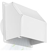 MATEWORK 4 Inch Dryer Vent Cover Outside with Detachable Front Cover, Metal Exterior Wall Vent wi...