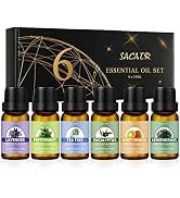 Essential Oil Set - Essential Oils - Pure Essential Oils - Perfect for Diffuser, Aromatherapy, Ma...