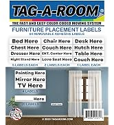 Tag-A-Room Furniture Placement Moving Label Stickers, 64 Count
