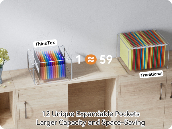 ThinkTex Plastic Expanding Hanging File Folders