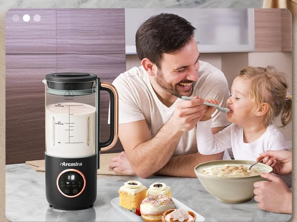 Automatic Nut Milk Maker Almond Milk Maker with Delay Start/Keep Warm/Boil Water