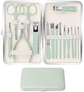 Manicure Set Pedicure Kit Nail Clipper Set Men Women 16 Pcs Personal Care Tools Kit with Portable...