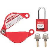 TOKCKYBL Gate Valve Lockout with Safety Padlock, Hose Bib Lock for Water Spigot/Outdoor Water Fau...