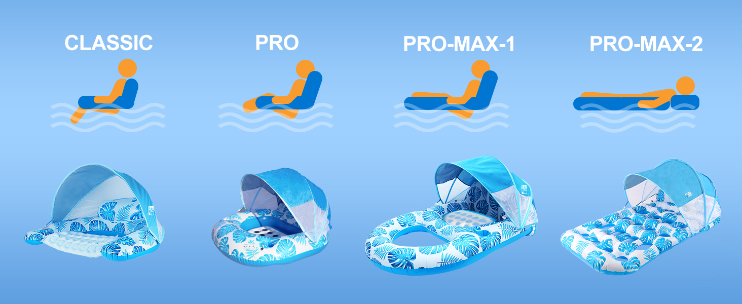 COOLCOOLDEE pool float with canopy