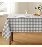 Veblandy Checkered Tablecloth Rectangle Waterproof Gingham Table Cloth Washable Buffalo Plaid Tab...