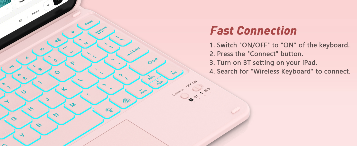 for iPad 11th (A16, 2025)/10th Generation Case with Keyboard
