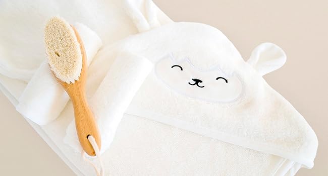 baby hair brush comb newborn set wooden goat bristles cradle cap boys girls toddlers hairbrush