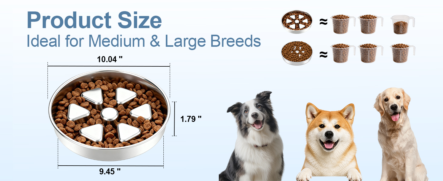10 inch slow feeder dog bowl