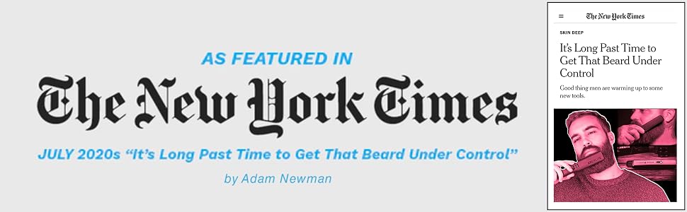 Beard straightener featured in New york times