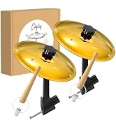 2 Pack Car Cymbal Air Vent, Mini Drum Crash Cymbal Set with Mini Drum Stick, Funny Musical Instru...