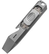 ainhue A41 Compact 4.1 Inches TC4 Titanium Pry Bar Multi-Tool EDC Prybar with Bottle Opener, Stre...