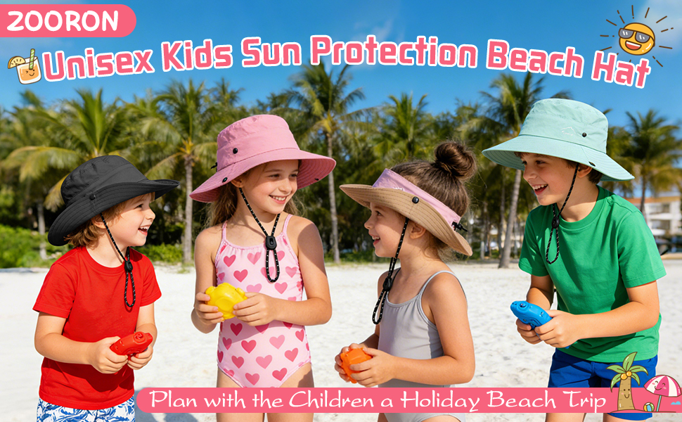 unisex kids sun protection beach hat