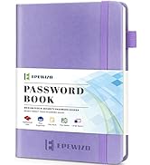 EPEWIZD Password Book with Alphabetical Tabs Hardcover Medium Size Password Book for Website User...