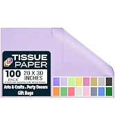 Lavender Gift Tissue Paper 20"x30" -100 Sheets Lilac Gift Wrapping Tissue Paper Bulk for Crafts P...