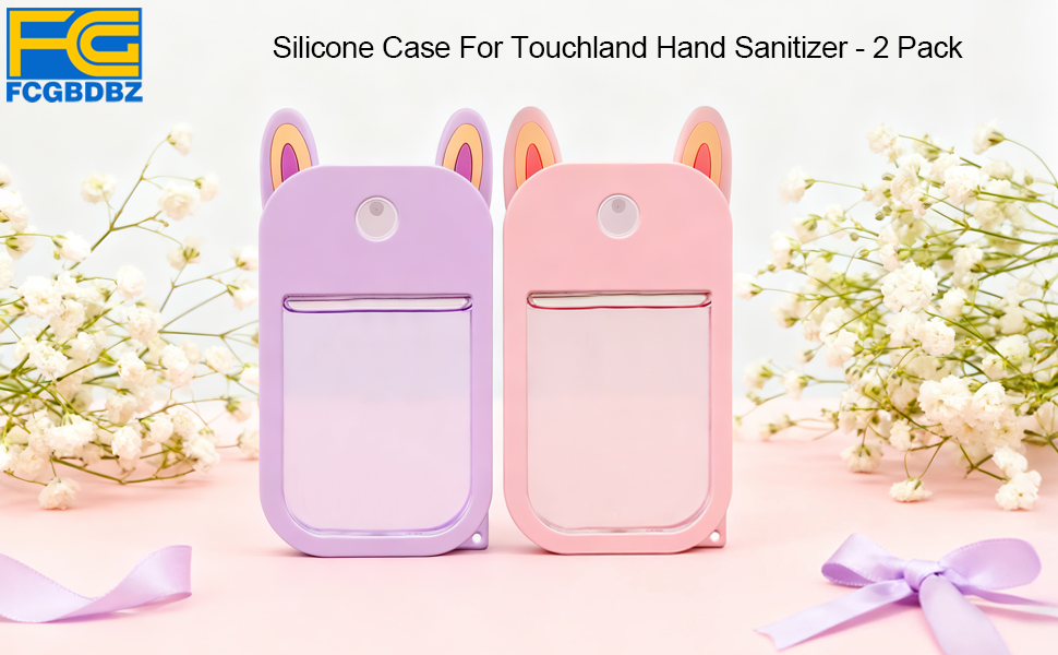 2-Pack Silicone Case fit for Touchland Hand Sanitizer Spray
