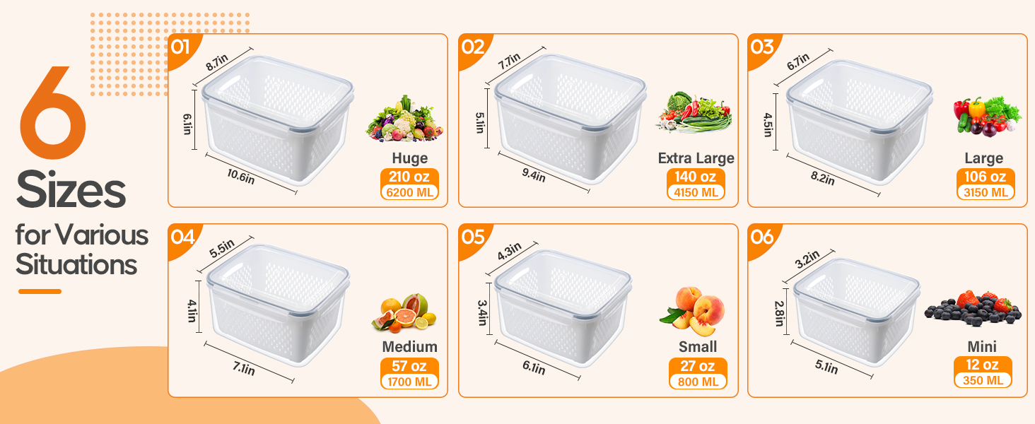 produce storage containers for fridge