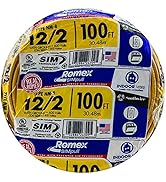 Southwire 28828228 100' 12/2 with ground Romex brand SIMpull residential indoor electricial wire ...