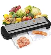 Updated Vacuum Sealer Machine 2025, MEGAWISE Food Sealer w/Starter Kit, Dry & Moist Food Modes, C...
