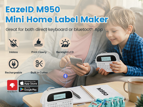 M950 label maker machine with tape