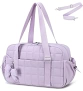 CAMTOP Small Gym Bag for Women, Gym Tote Bag Puffy Quilted Sports Duffel Bag with Wet Compartment...
