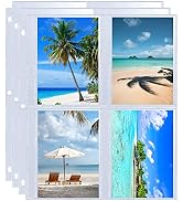 30 Pack 3.5x5 Photo Album Refill Pages for 3 Ring Binder,Ultra-Clear Photo Sleeves Holding 240 Pi...